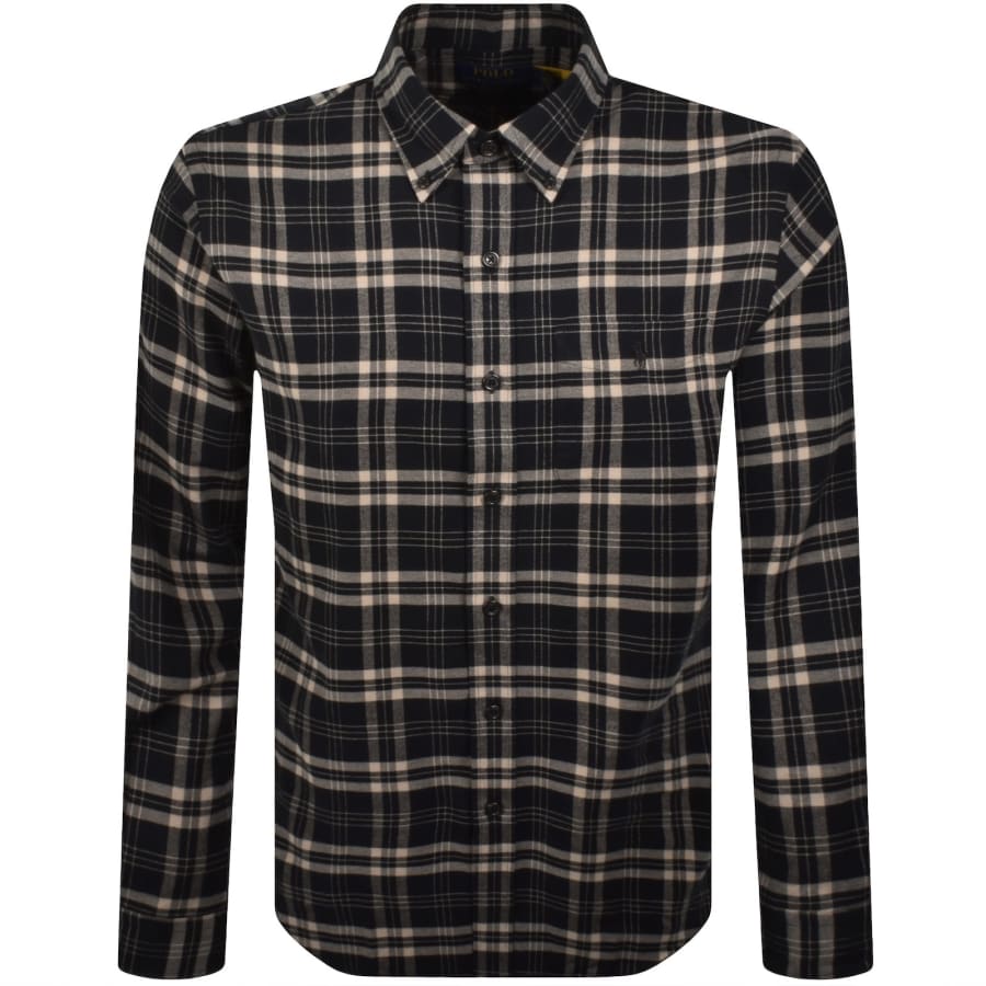 レトロ Ralph Lauren Check Long Sleeve Shirt Black | Mainline Menswear ca